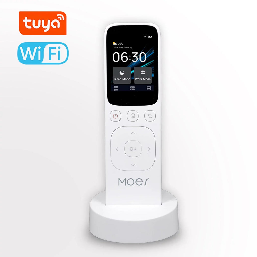 Center Control Panel Yabuy WiFi Intelligent Touched Screen Center Control Panel IR Remote Controller Home Center Control IR Remote Controller Compatible with MOES APP