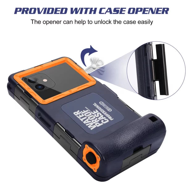 UrbanX Professional [15m/50ft] Swimming Diving Surfing Snorkeling Photo Video Waterproof Protective Case Underwater Housing for vivo iQOO 8 And all Phones Up to 6.9 Inch LCD with Lanyard