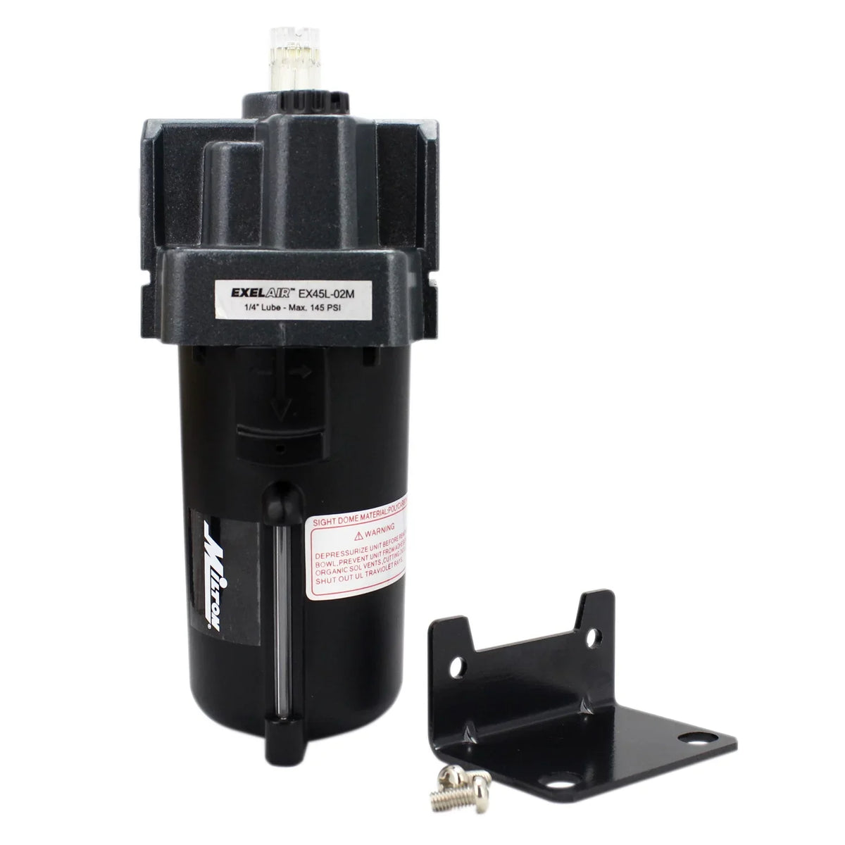EXELAIR? by Milton FRL Air Lubricator - 1/4" NPT - Metal Bowl (EX45L-02M)