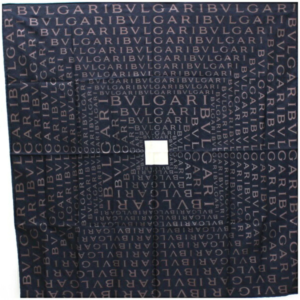 Pre-Owned Bvlgari Mania Silk Scarf Muffler Pattern Black BVLGARI | Ladies (Good)