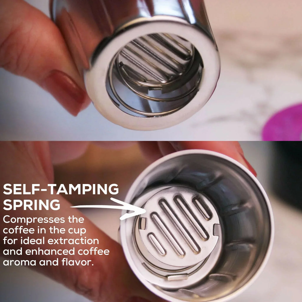 Perfect Pod EZ-Cup 2.0 Stainless Steel Refillable K Cup Pod Metal Filter + 325ea EZ-Cup 2.0 100% Disposable Compostable Coffee Paper Filters for Reusable Keurig & Single Serve Coffee Makers