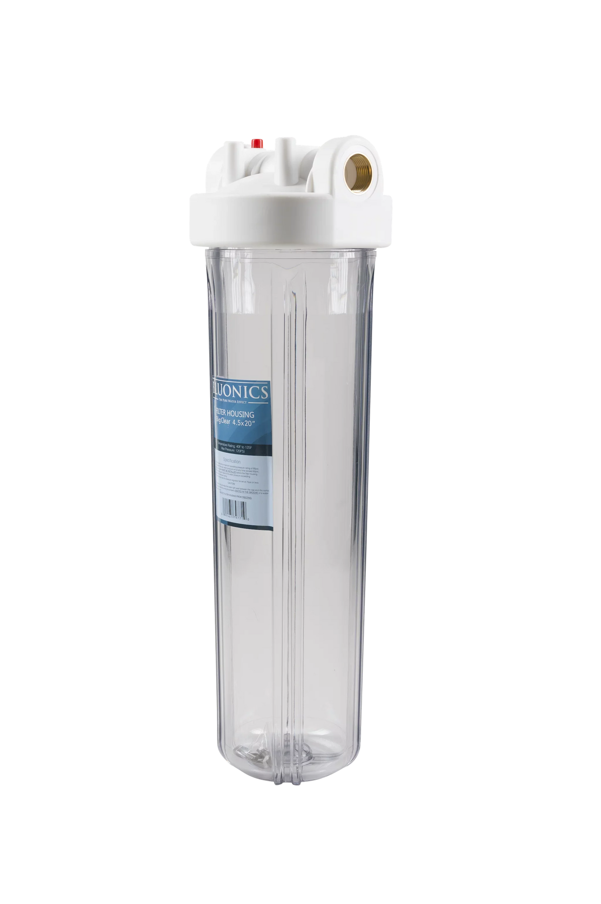 Two 20" Big Blue Whole House Water Filter w/Pleated Sediment & Carbon Filters Clear Blue Transparent Housings