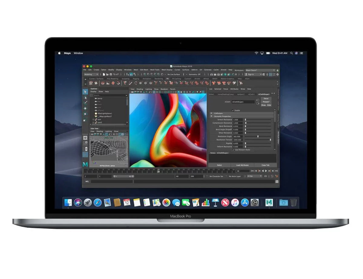 Apple A Grade Macbook Pro 13.3-inch (Retina, Silver, Touch Bar) 2.3Ghz Quad Core i5 (Mid 2018) MR9U2LL/A 256GB SSD 8GB Memory 2560x1600 Display Mac OS Sierra Power Adapter Included