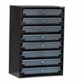 8-Drawer Heavy Duty Metal Sliding Rack Cabinet Black