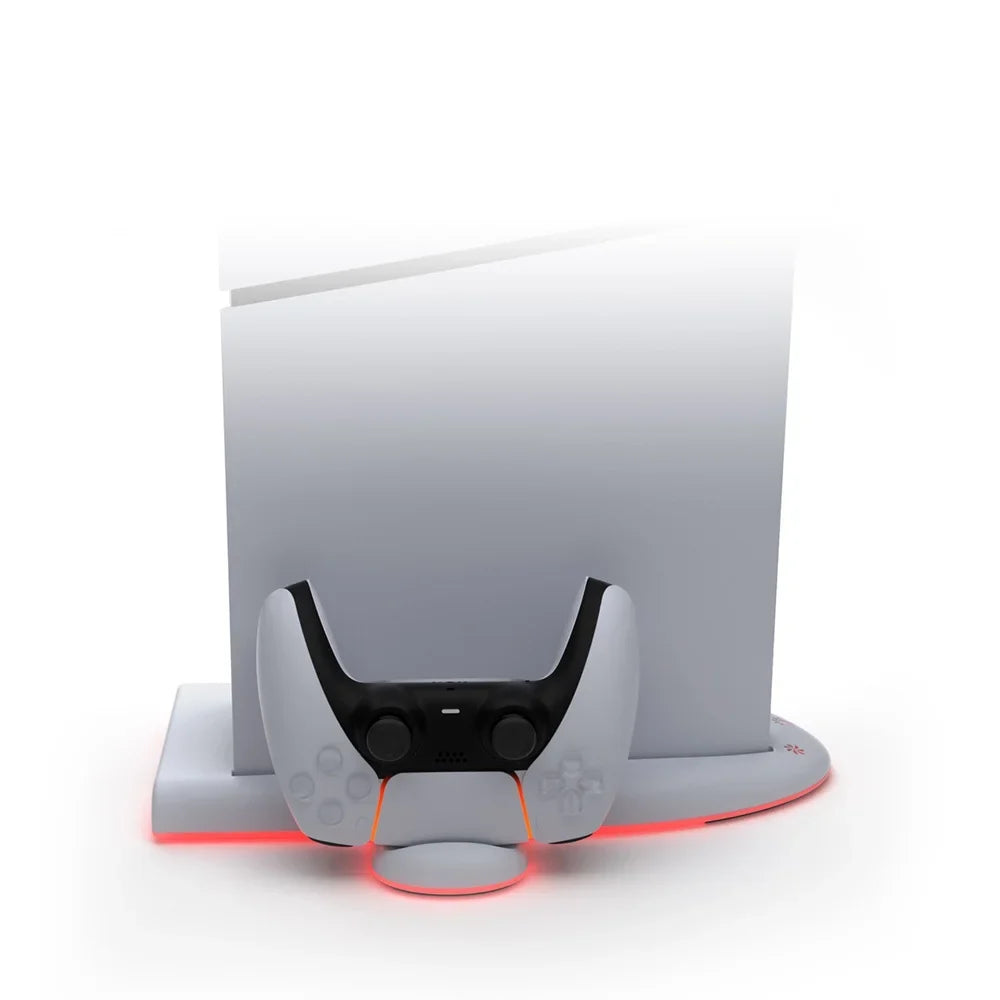 Cooling Stand with RGB Light For PS5 Slim, Dual Controller Charging Station Console Cooling Base Controller Fast Charger For PS5 Accessories