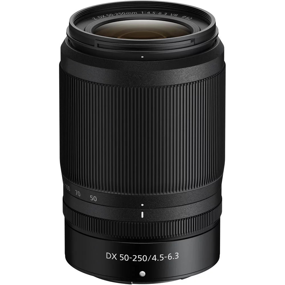 Nikon Z6 Mirrorless with 50-250mm f/4.5-6.3 VR Lens + 24mm f/1.8 S Lens + 64GB Storage + UV Filter + Backup Battery + Case + Cleaning Kit - International Version