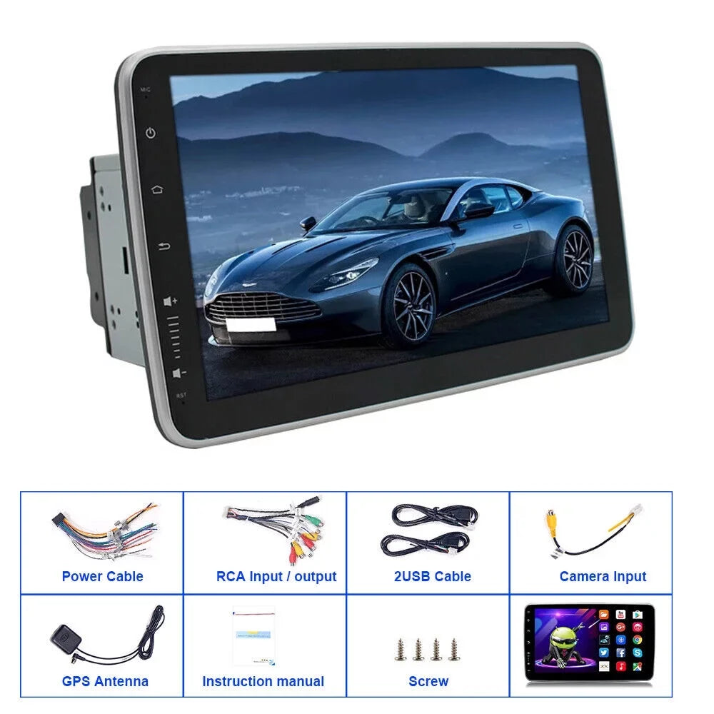 Jahy2Tech 10 Inch On-Board Android 9.1 GPS Wifi Dual Din Touch Screen Player Navigation