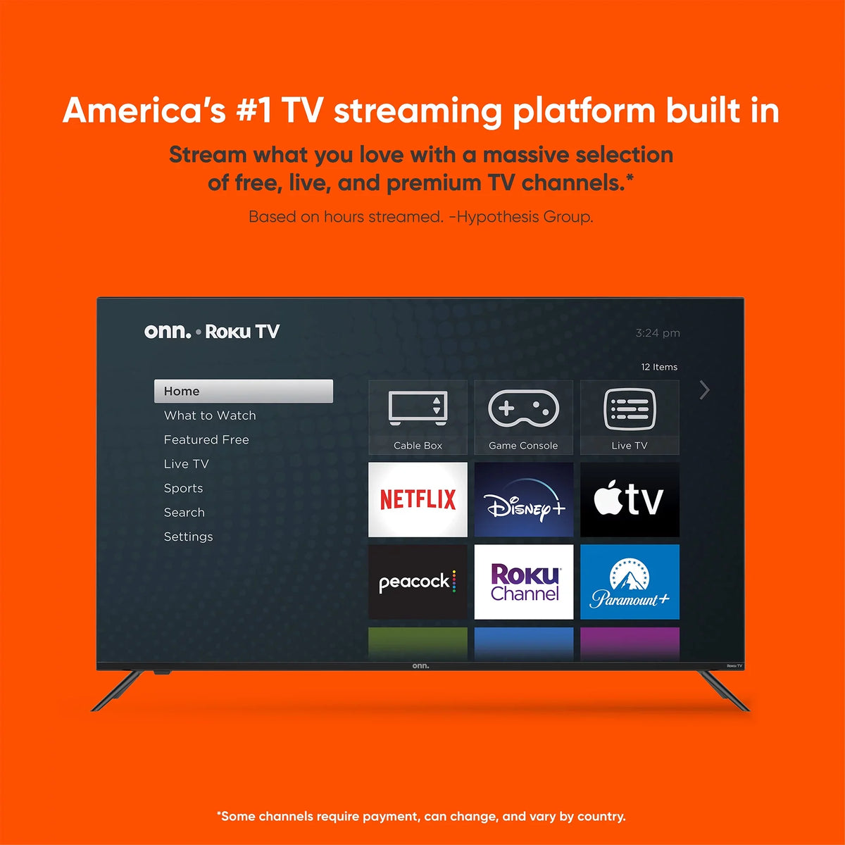 onn. 70” Class 4K UHD (2160P) LED Roku Smart TV HDR (100068378)