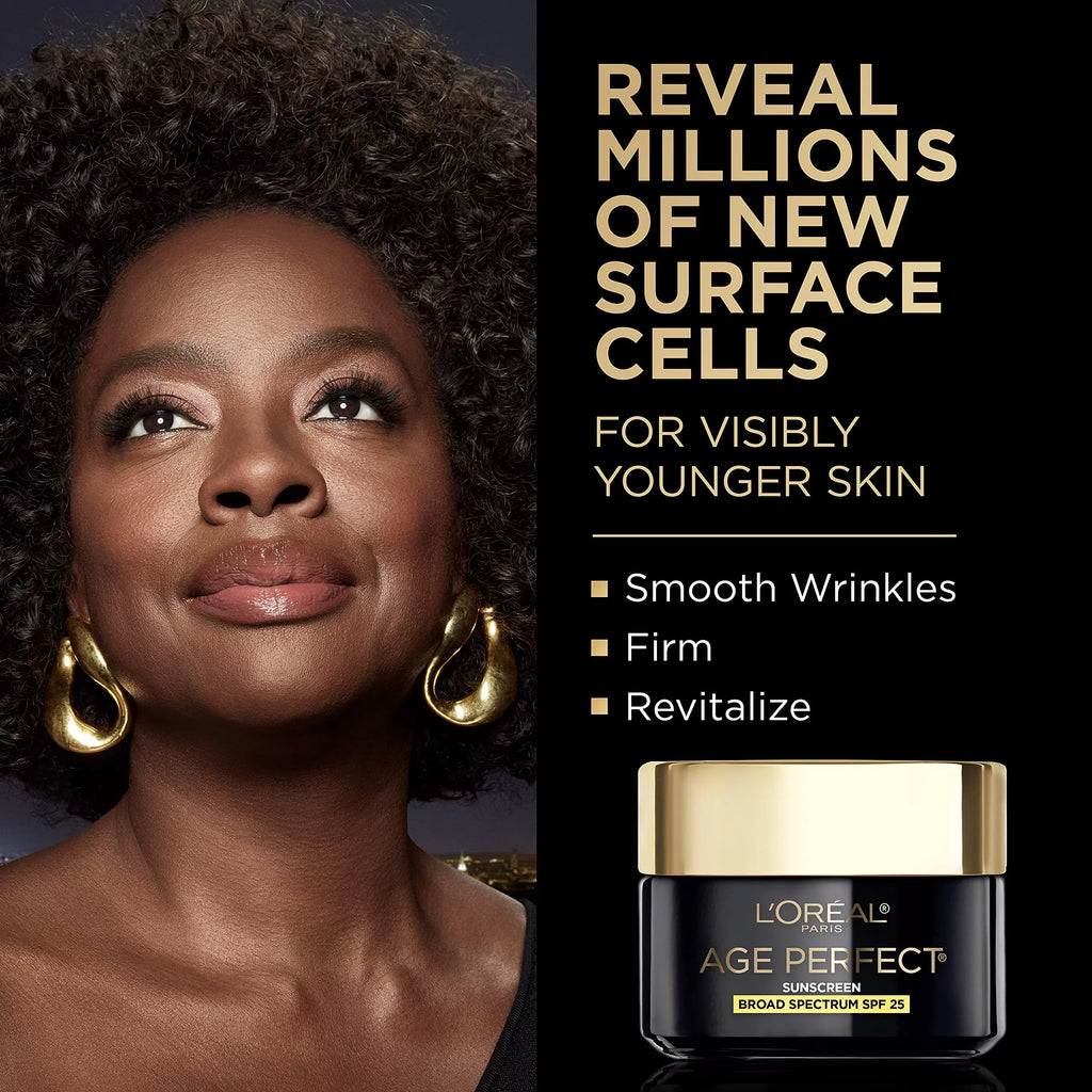 L’Oréal Paris Age Perfect Cell Renewal Anti-Aging Day Moisturizer With Broad Spectrum Spf 25 Sunscreen, Antioxidants, And Vitamin E 1.7Oz