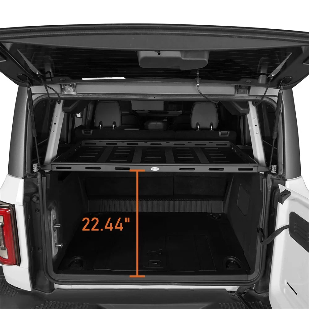 Hooke Road Rear Cargo Rack Storage Basket for 2021 2022 2023 Ford Bronco 4 Door Hardtops