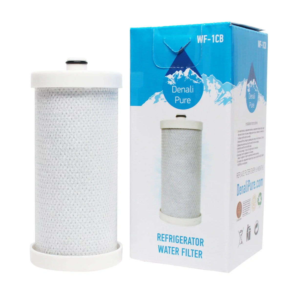 6-Pack Compatible with White Westinghouse WRS3R3EW0 Refrigerator Water Filter - Compatible with White Westinghouse WF1CB, WFCB Fridge Water Filter Cartridge