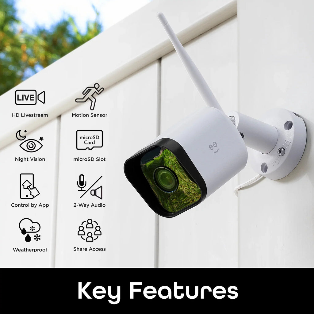 Geeni Hawk 3 1080p HD Smart WiFi Security Camera, Outdoor IP66 Weatherproof, 2-Pack (Supports Only 2.4GHz Wi-Fi)