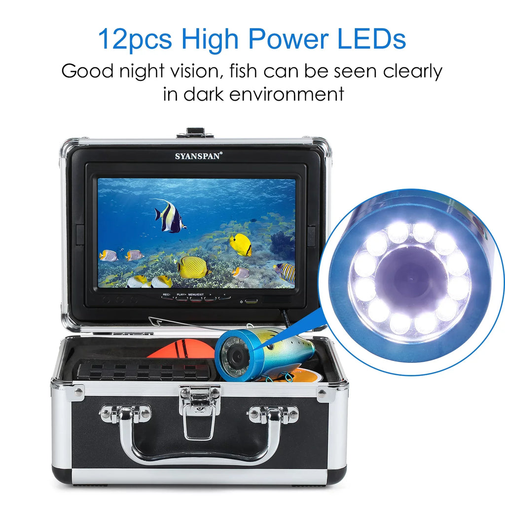 Carevas Underwater camera,Sea Lake Boat 7Inch/9Inch LCD Display LCD Display 15M/30M/50M Lake Boat Ice 15M/30M/50M Cable IP68 Camera Fish Display 15M/30M/50M Cable QAHM BUZHI Fish 12L-EDS 7Inch/9Inch
