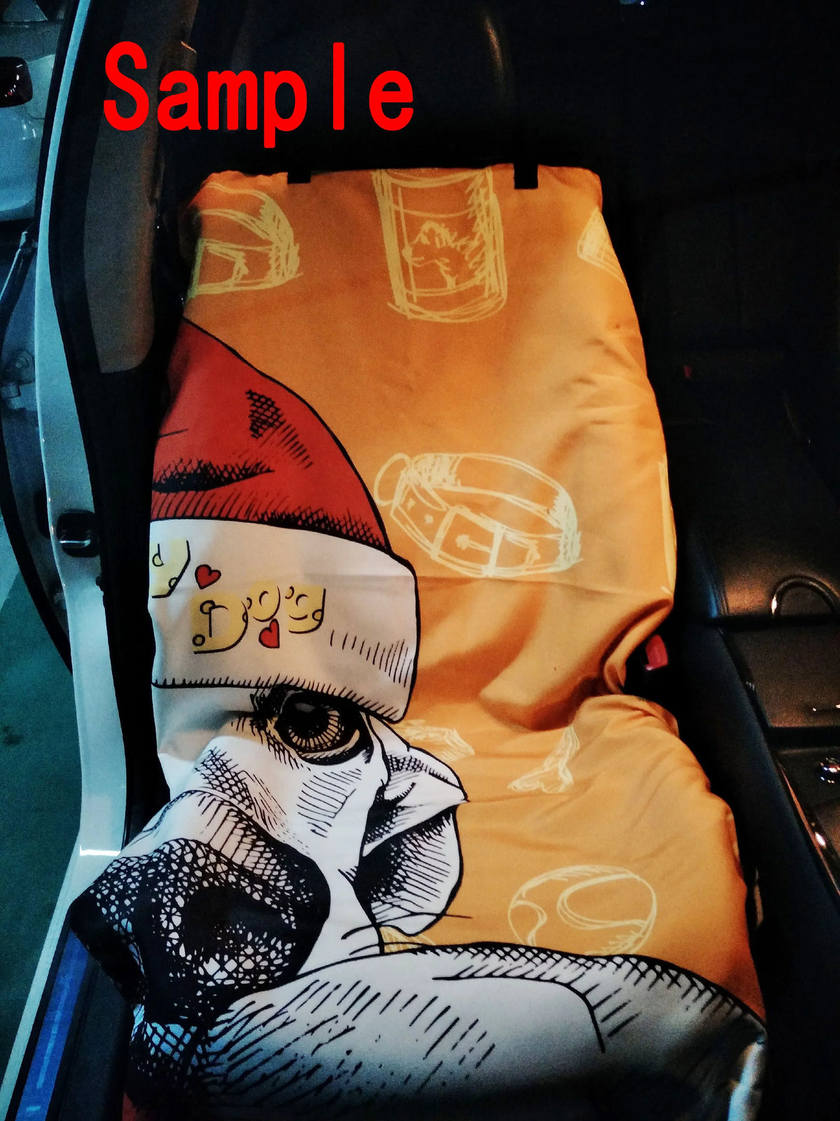 GCKG Dog Paws and Bones Pet Car Seat Cover Dog Car Seat Mat Hammock Cargo Mat Trunk Mat For Cars Trucks and SUV 54x60 inches