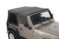 OVS 1997-2006 Fits Jeep Wrangler TJ King 4WD Premium Replacement Soft Top Without Upper Doors Black Diamond With Tinted Windows 14010235