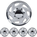 BDK Ford E-Series Style Hubcaps Wheel Cover, 16" Chrome Replica Cover, 4 Pieces