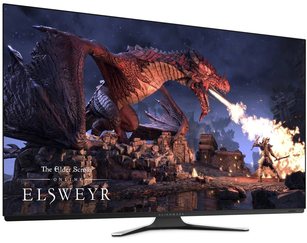 Open Box DELL Alienware 55" UHD 4K OLED Gaming Monitor True Life Colors AW5520QF - Black