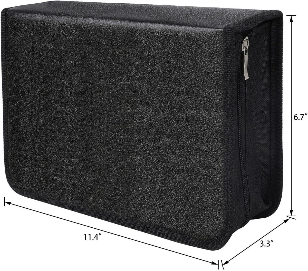 80 Capacity / Case Wallet, PU Leather / Binder Case Storage Holder With Zippers, Portable Disc Storage Organizer Bag For Home, Office,Travel, Car