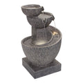 Melrose 26" Gray Cascading Outdoor Bowl Fountain