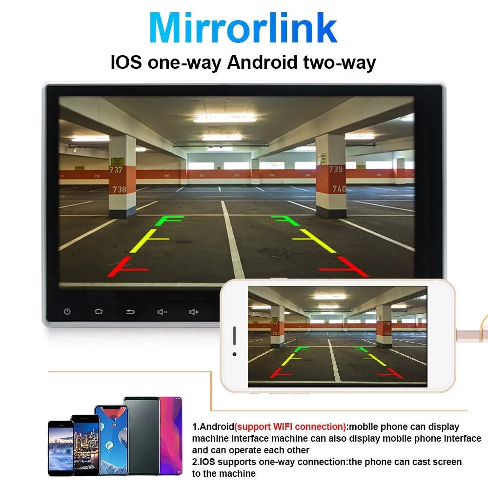 Jahy2Tech 10 Inch On-Board Android 9.1 GPS Wifi Dual Din Touch Screen Player Navigation