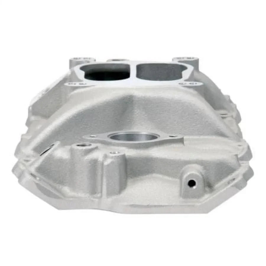 Edelbrock 3706 Performer Series Intake Manifold; Satin Finish; Idle-5500rpm; For 4 bbl Carbs; For Cast Iron Heads; EGR; Fits select: 1967-1974 CHEVROLET CAMARO, 1969-1986 CHEVROLET C10