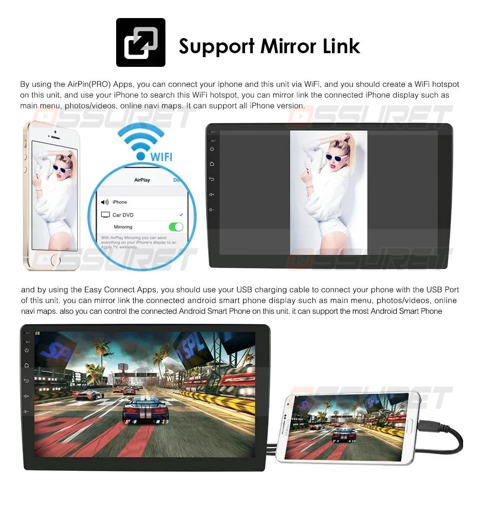 For Mitsubishi Lancer 2007 2008 2009 2010 2011 2012 Android 12 Wifi 2+32GB Car Stereo Radio CarPlay GPS Navigation Player