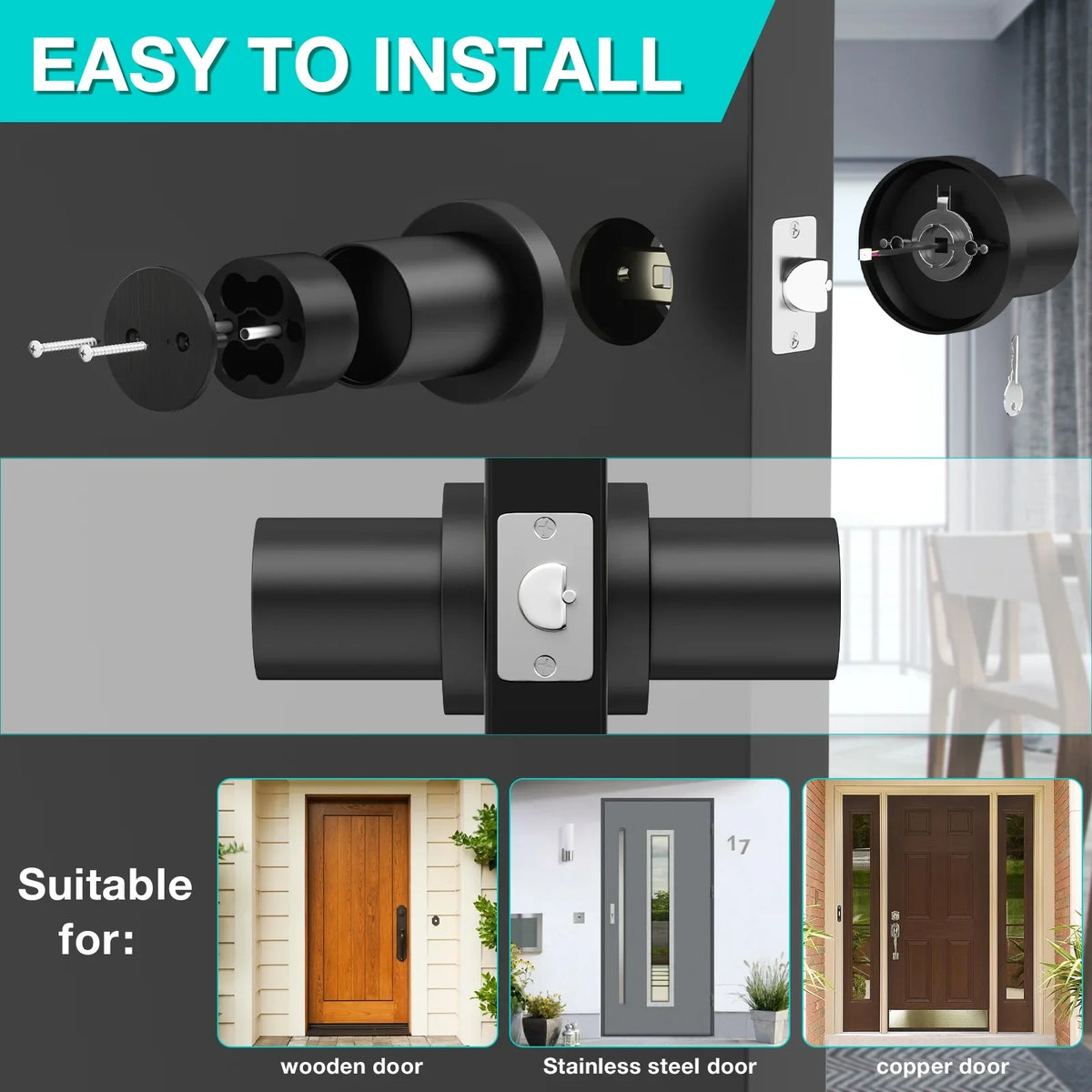 Smart Digital Keypad Door Lock Password Code Electronic Knob App Control