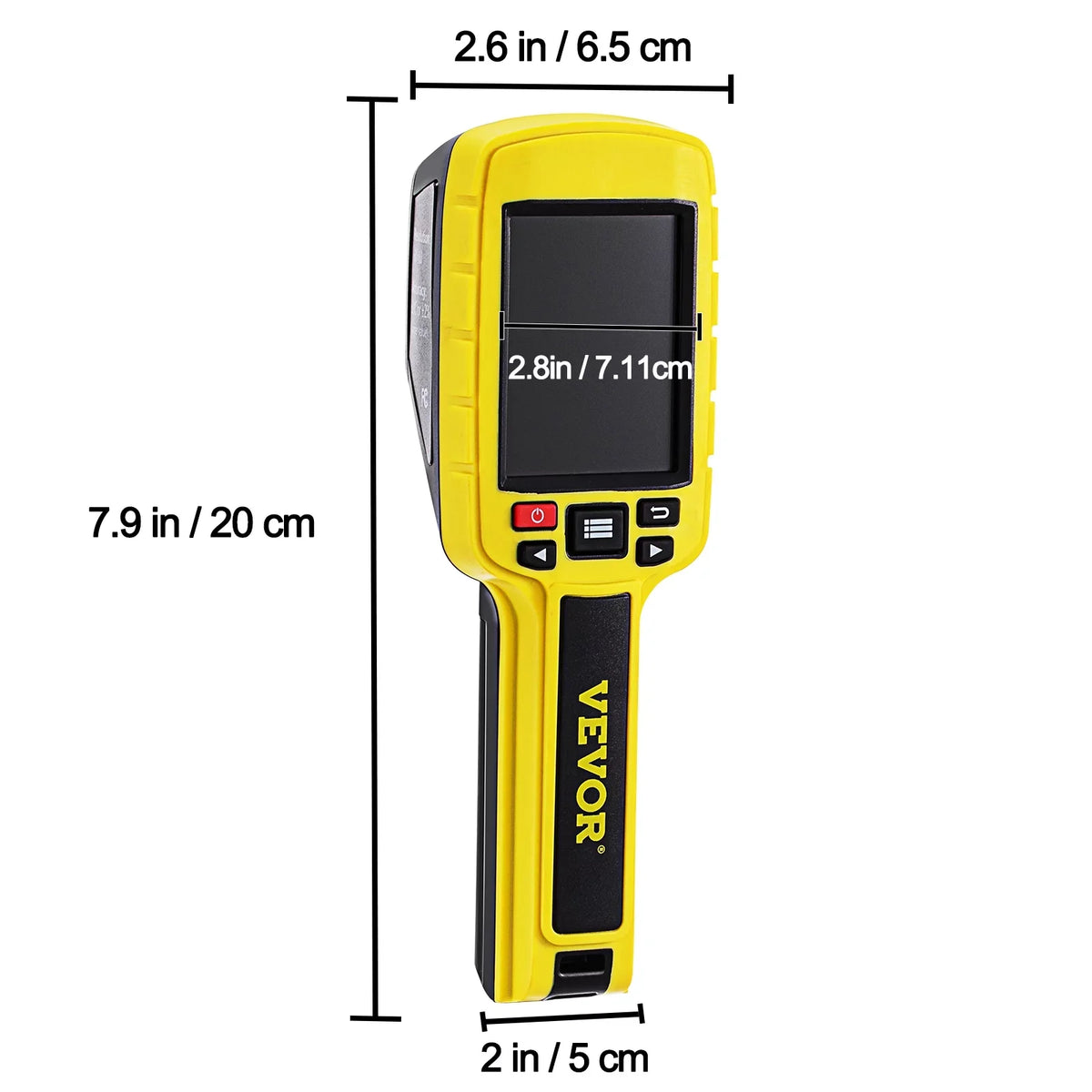 VEVOR Thermal Imaging Camera, 60x60 (3600 Pixels) IR Resolution Infrared Camera with 2.8" Color Display Screen, Built-in SD Card and Li-ion Battery, for HVAC, Electrical System Automatic Detect