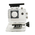 Capture Every Adventure with Our Waterproof WiFi Action Camera - 1080P Video, Clear Sound Recording, and Durable Silver Case