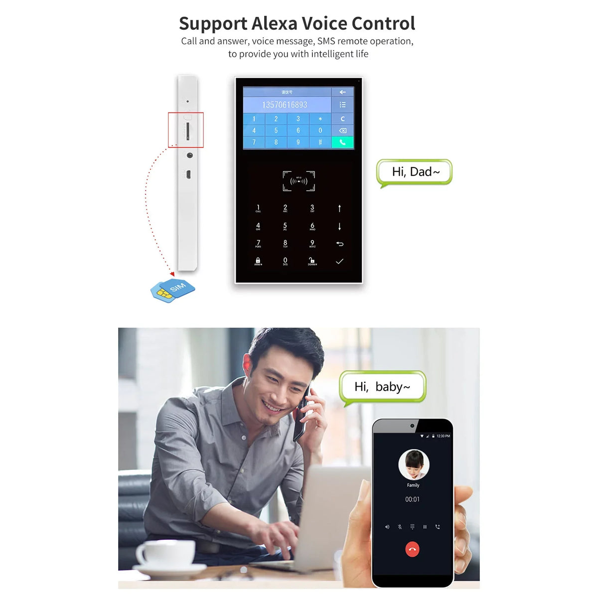 GoolRC All Touch USB Screen Wireless WIFI GSM RFID Burglar System Smart Home DIY APP Smart Life