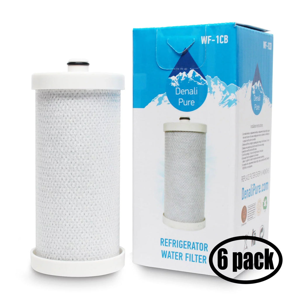 6-Pack Compatible with White Westinghouse WRS3R3EW0 Refrigerator Water Filter - Compatible with White Westinghouse WF1CB, WFCB Fridge Water Filter Cartridge