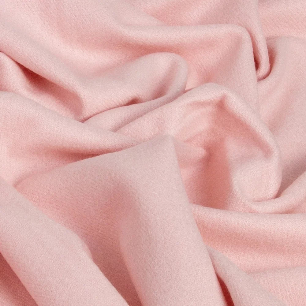Dreamy Scarf with Tassels 27.6x74.8-inch Virgin Wool Soft Pink Warm Scarf for Women