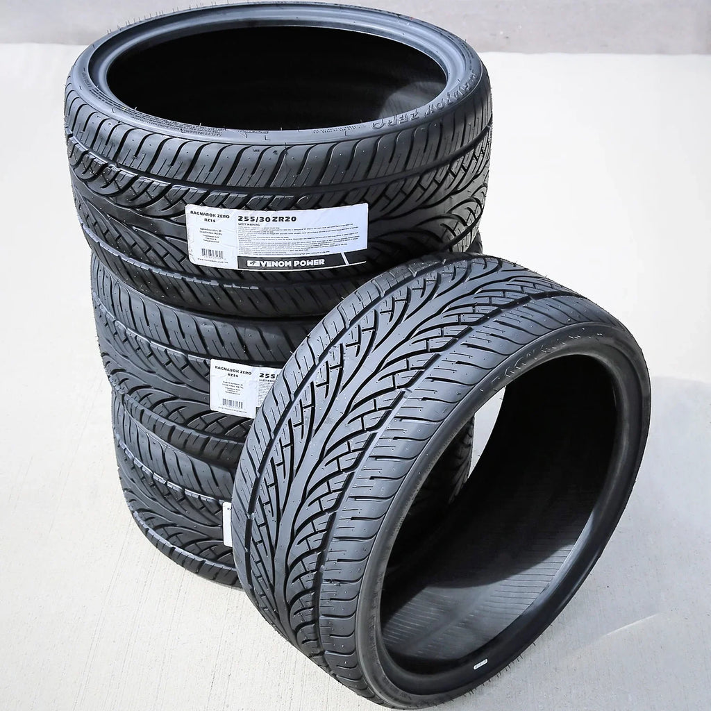 Pair of 2 (TWO) Venom Power Ragnarok Zero 255/30R20 ZR 92W XL A/S Performance Tire Fits: 2016-23 Audi TTS Quattro Base