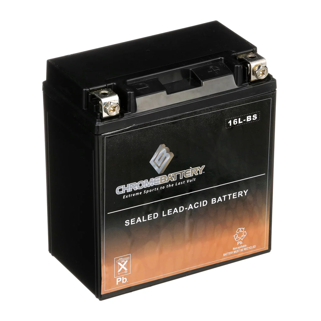 Chrome Battery YTX16L-BS (16L-BS 12 Volt,14 Ah, 230 CCA) Jet Ski Battery for Kawasaki 650cc Jf650 X2 1991