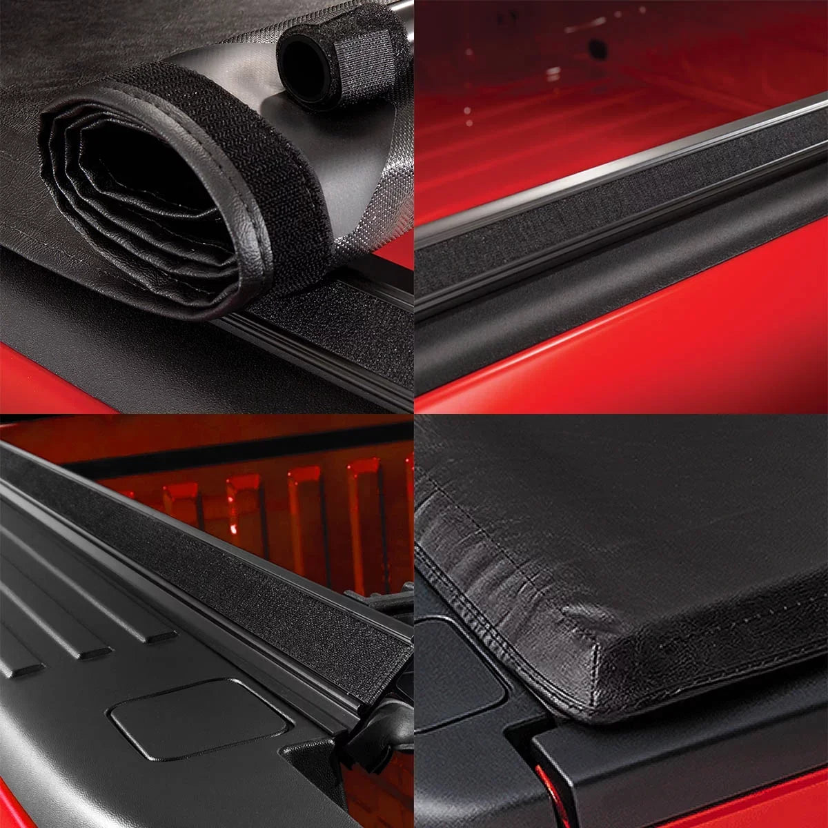 Auto Drive Soft Roll up Truck Bed Tonneau Cover Fits 04-12 Chevy Colorado / GMC Canyon 6Ft Bed
