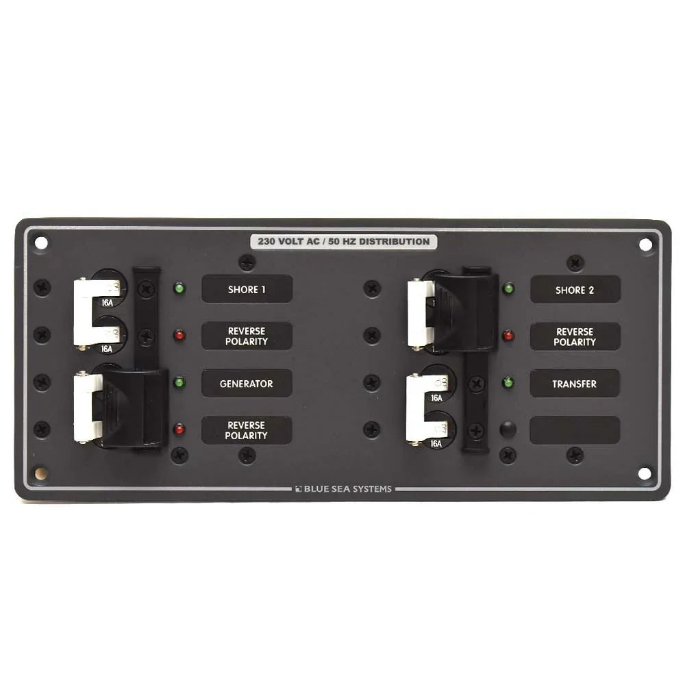 Blue Sea Boat Power Distribution Panel 8598 | 230V AC Source Selector