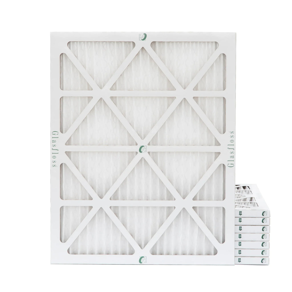14x20x1 MERV 10 Pleated AC Furnace Air Filters by Glasfloss Industries. ( 8 Pack ) Exact Size: 13-1/2 x 19-1/2 x 7/8