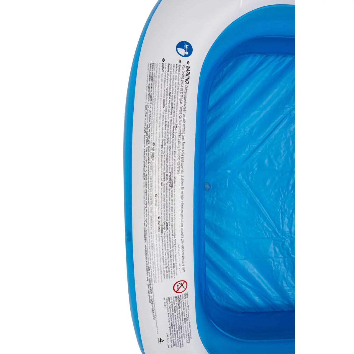 8.5' Blue and White Inflated Rectangular Swimming Pool