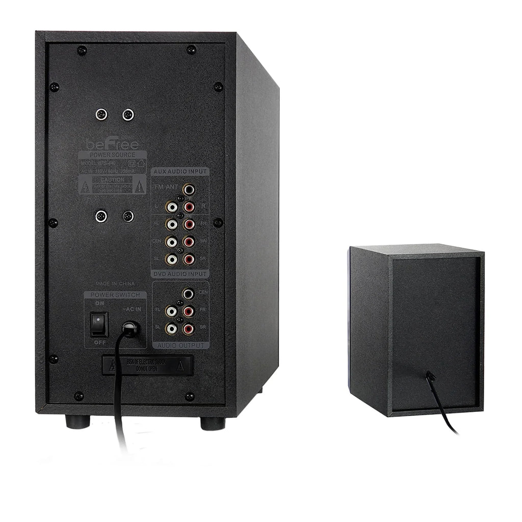 beFree Sound 93695498M 80 W 5.1 Channel Surround Sound Speaker Black (93695498M)