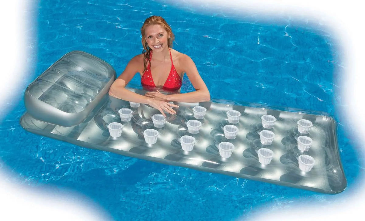 Intex 18-Pocket Mattress Suntanner Pool Lounger w/ Headrest (4 Pack) | 58894EP