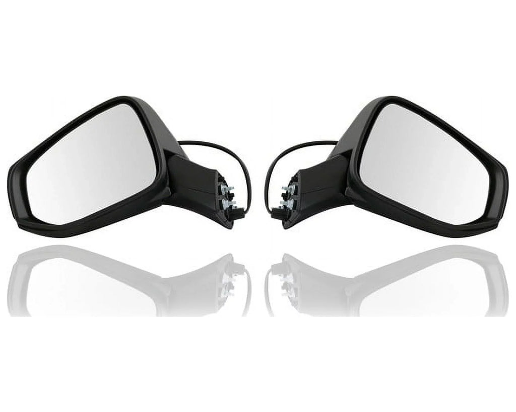 Door Mirror - Compatible/Replacement for '19-21 Toyota RAV4/Hybrid LE/North American Built - Non-Heated, Without Signal & Puddle Lamp & Blind Spot & Camera - Textured - Pair Set 879100R261, 879400R261