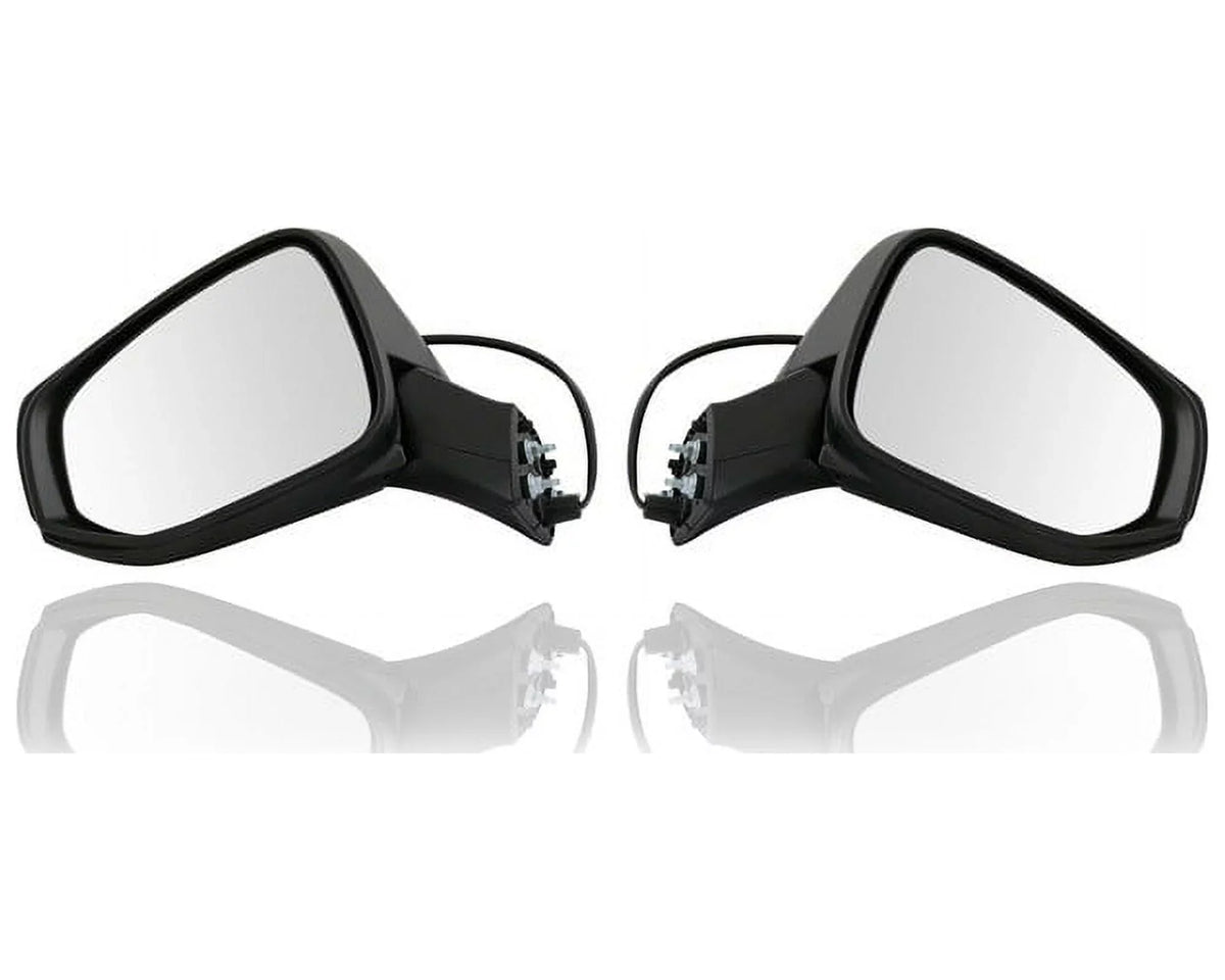 Door Mirror - Compatible/Replacement for '19-21 Toyota RAV4/Hybrid LE/North American Built - Non-Heated, Without Signal & Puddle Lamp & Blind Spot & Camera - Textured - Pair Set 879100R261, 879400R261