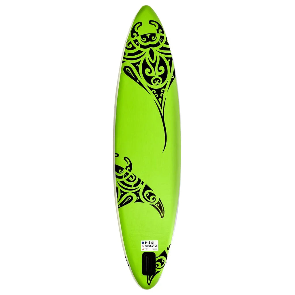 Walmeck Blow-up Paddleboard Set 126"x29.9"x5.9" Green