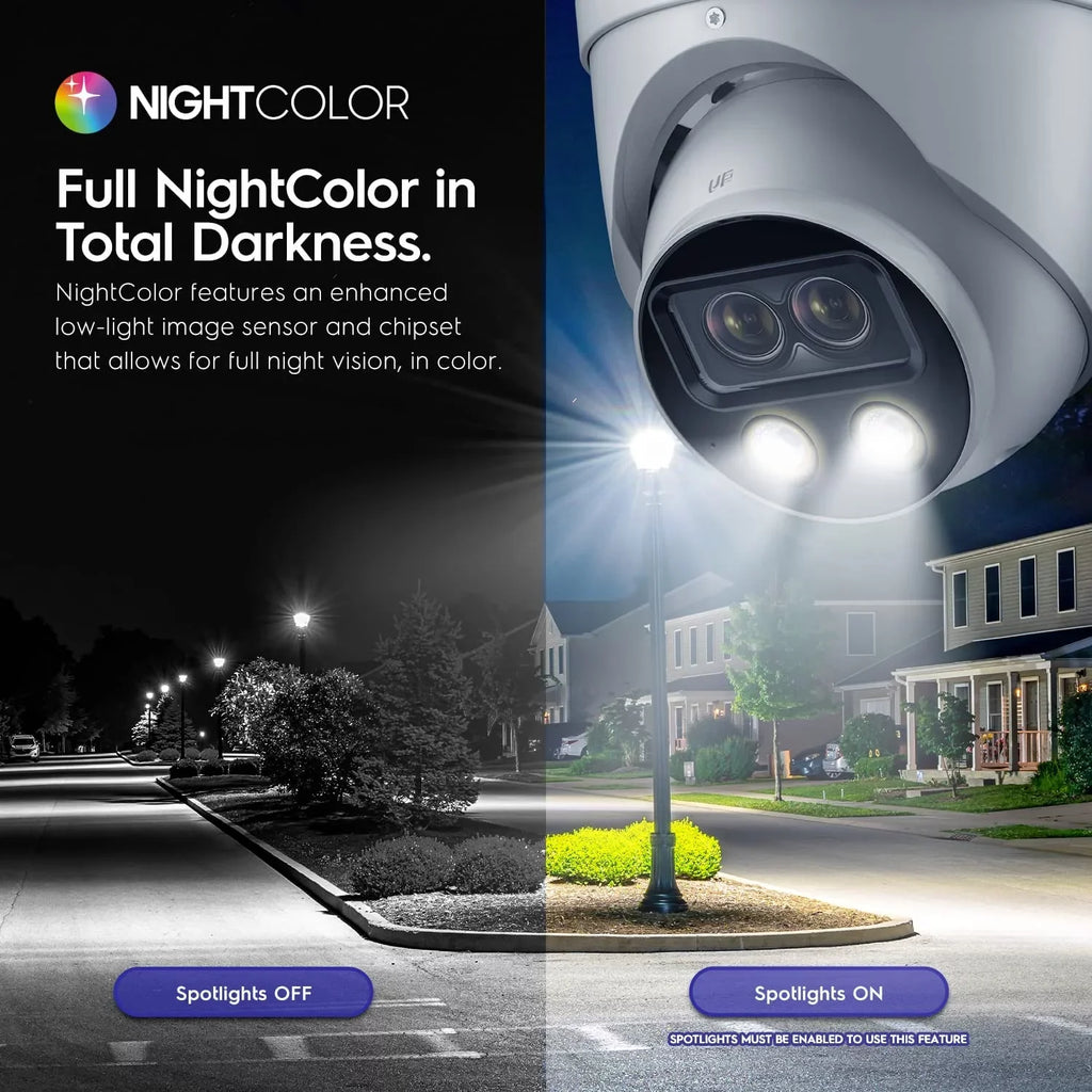 Amcrest Dual-Lens 4K (2 x 2K) AI Outdoor Security Turret IP POE Camera, 8MP (2 x 4MP) @25fps,