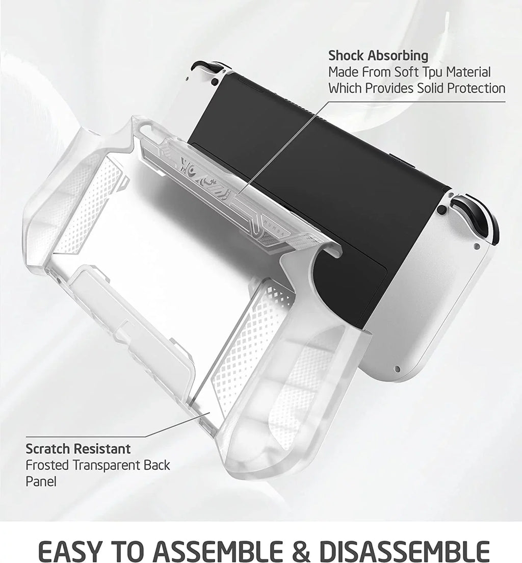 Dockable Case for Nintendo Switch O 2021, [Blade Series] TPU Grip Protective Cover Accessories Compatible