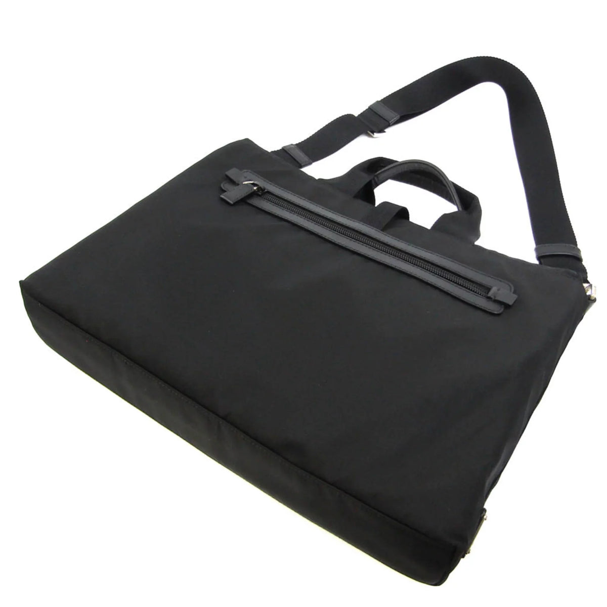 Pre-Owned Prada Women,Men Leather,Nylon Shoulder Bag Black (Good)