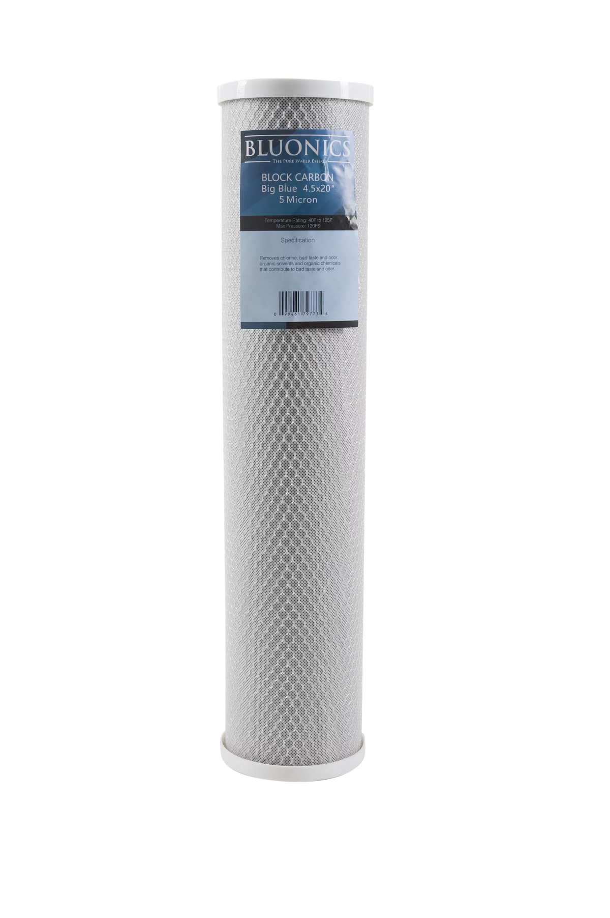 Two 20" Big Blue Whole House Water Filter w/Pleated Sediment & Carbon Filters Clear Blue Transparent Housings