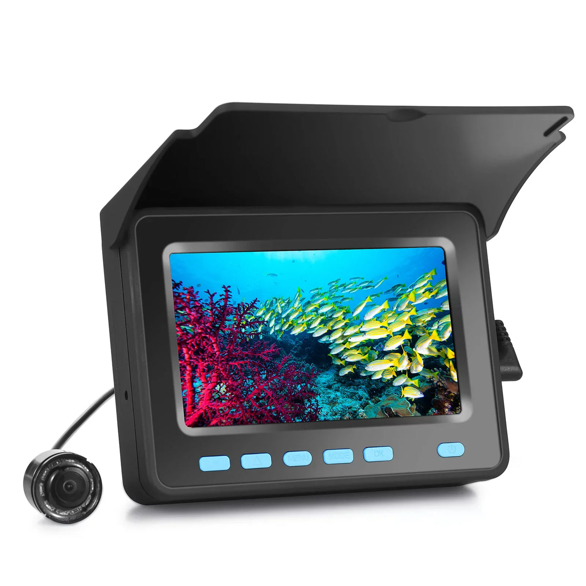 1200TVL Underwater Fishing Camera Fish Finder LCD 8PCS IR LED Night Vision