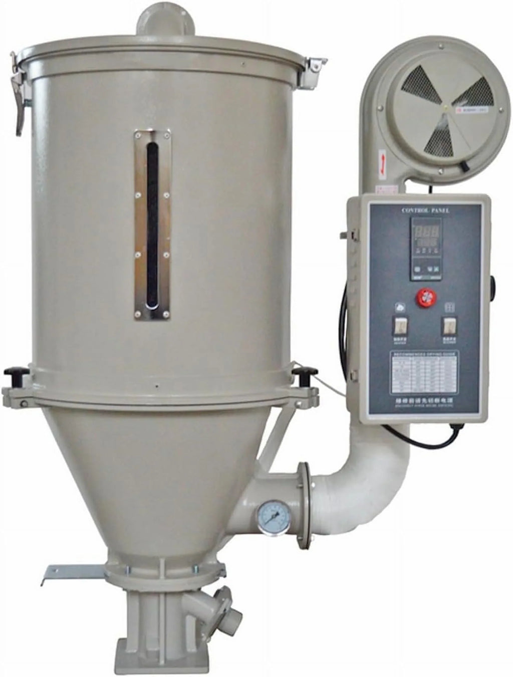 EQCOTWEA Plastic Dryer Plastic Dehumidifier Hopper Type 55lbs Capacity for PP PE ABS Plastic 220V 25KG