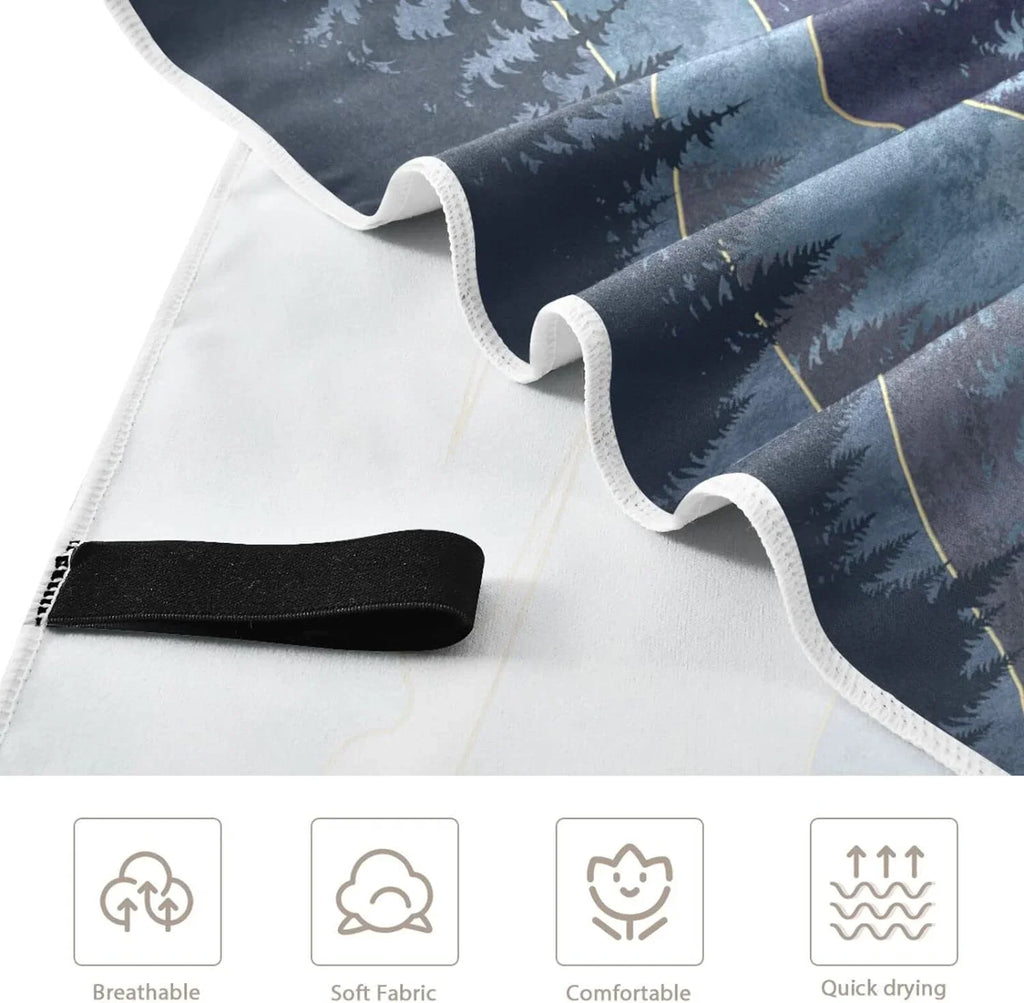 Bestwell Mountain Beach Towel - Super Absorbent Oversized Travel Towels - Lightweight Compact Quick Dry Towel for Swimming Camping Holiday （420）